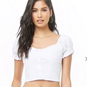Forever 21 Peasant Crop Top